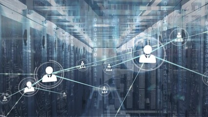 Poster - Animation of network of connections over server room