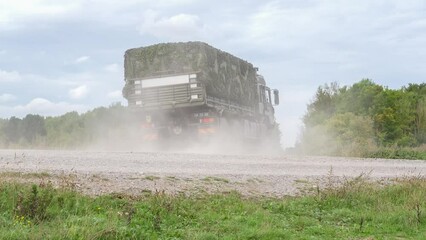 Wall Mural - British army MAN HX58 6x6 Heavy Utility Truck EPLS in action on a military exercise