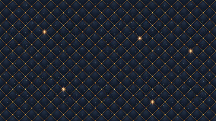 Black Buttoned luxury leather pattern with diamonds and gemstones. Useful as a luxury pattern