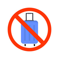 Wall Mural - Baggage is prohibited. Vector illustration