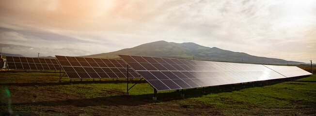 Solar panels in nature