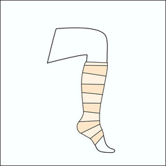 Sticker - Leg bandage wrapping