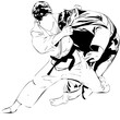 Judo Wurf Wettkampf Icon Outline 