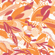 PNG Seamless pattern with floral abstraction