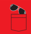 © halimqdn - shirt pocket with sun glasses