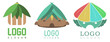 Logo cultural de choza indígena para centro cultural u organización naturalista en vectores