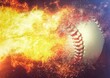 © k_yu - Exploding flame baseball ball