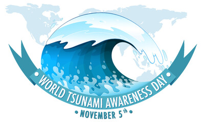 Canvas Print - World Tsunami Awareness Day Banner Design