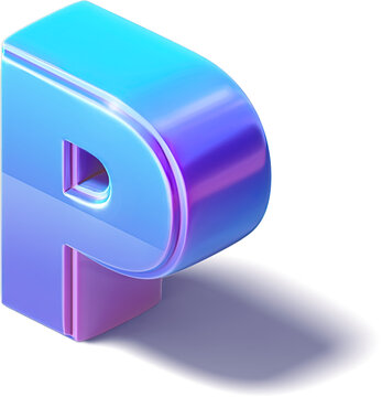Isometric 3D Letter P