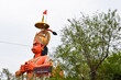 Big statue of Lord Hanuman near the delhi metro bridge situated near Karol Bagh, Delhi, India, Lord Hanuman statue touching sky