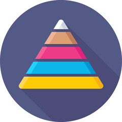 Canvas Print - Pyramid Colored Vector Icon