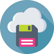 Cloud Storage Colored Vector Icon