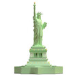 Statue of liberty illustration in 3D design