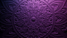 Diwali Concept Featuring A Purple Three-dimensional Ornamental Flower. Celebration Wallpaper. 3D Render.
