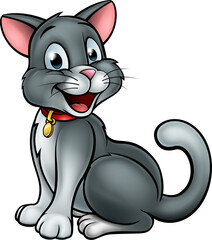 Canvas Print - Cat Pet Cartoon Character