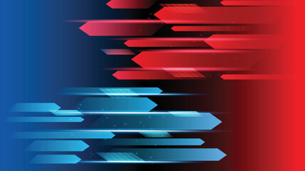 Leinwandbilder - Abstract background technology high speed racing for sports of long exposure light on black background.Science geometric shape modern elegant design.Vector illustration.