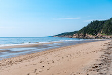 Beautiful Sand Beach In The Côte-Nord Region Of Quebec, Canada