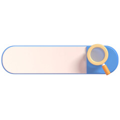 Searching bar illustration in 3D design
