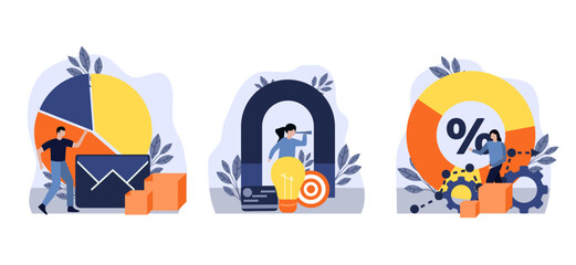 Marketing flat bundle design illustration