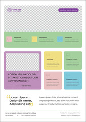 Wall Mural - Multipurpose Flyer Template Resources, perfect use for brocures, poster, pamphlet, or any other marketing purpose, available in soft color - Style 7