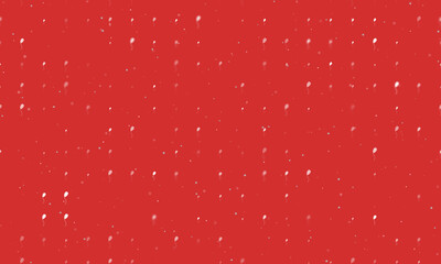 Poster - Seamless background pattern of evenly spaced white balloon symbols of different sizes and opacity. Vector illustration on red background with stars