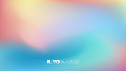 Fototapete - Blurred background with light vibrant color gradient for your creative graphic design. Vector illustration.