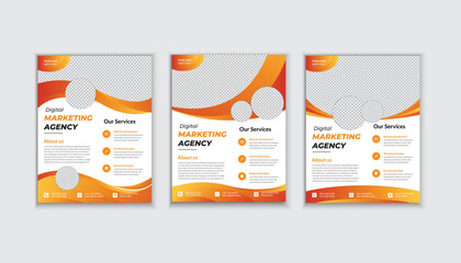Poster - digital marketing agency flyer design template.