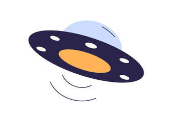 Wall Mural - ufo spaceship, flying saucer. cosmic spacecraft of unidentified alien. space ship disc, uap fiction 