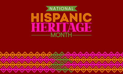 National Hispanic Heritage Month in September and October. Hispanic and Latino American culture celebration background