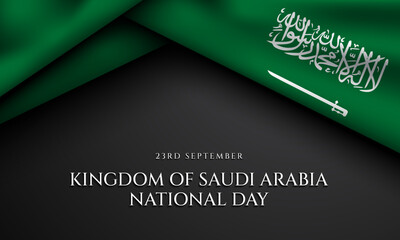 Wall Mural - Kingdom of Saudi Arabia National Day Background Design.