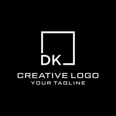 Wall Mural - Creative letter dk logo design vektor	