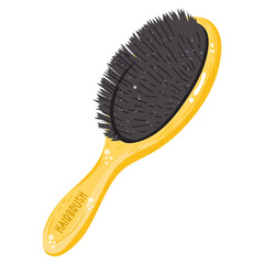 Wall Mural - A flat sticker icon of hairbrush 