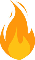 Poster - Burning fire icon. Vector illustration