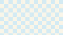 Aesthetic Pastel Yellow And Blue Checkerboard, Gingham, Checkers Backdrop Illustration, Perfect For Wallpaper, Backdrop, Background