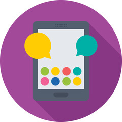 Canvas Print - Mobile Development Colored Vector Icon