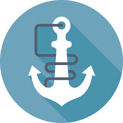 Sticker - Anchor Colored Vector Icon