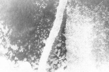Poster - black and white texture of old paper with water stains as a background.