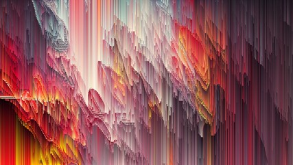 Canvas Print - Abstract circle particle line colorful background. 3D modern illustration
