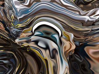 Wall Mural - Abstract colorful 3D swirl design element. Modern marble, liquid paint background, 3D rendering