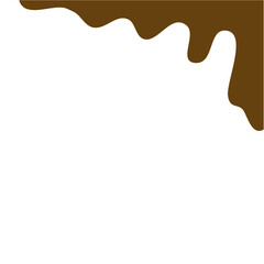 Wall Mural - Melting chocolate dripping border