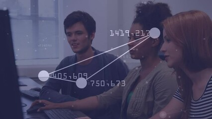 Poster - Animation of data processing over diverse students using computers