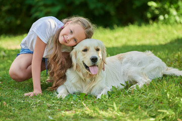 Wall Mural - child and pet