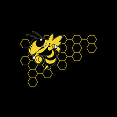 Bee logo template