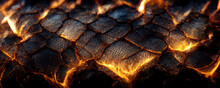 Stylish Background In The Style Of Fantasy Dragon Skin With Fire