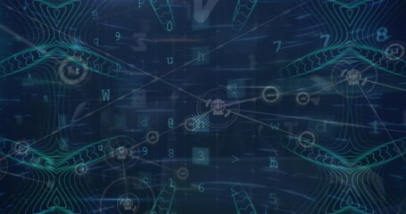 Poster - Animation of data processing over network of connections