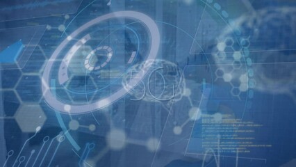 Poster - Animation of data processing and brain over server room