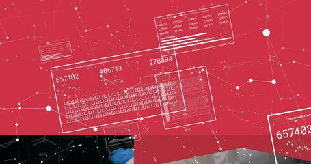 Poster - Animation of network of connections over data processing