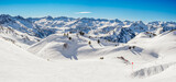 Fototapeta  - Mountain range in Baqueira ski fields,  Catalonia