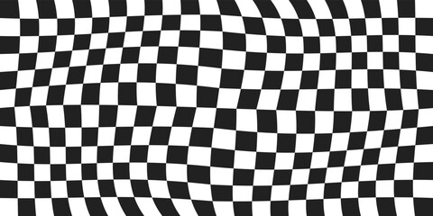 Poster - The pods are convex. Seamless monochrome pattern, vector racing flag. Print and decoration, stylish surface decoration.