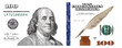 © Ruslan - U.S. 100 dollar banknote. Elements for design purpose on transparent background